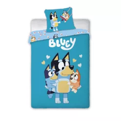   Bluey Loving Moments gyerek, ovis ágyneműhuzat 100×135cm, 40×60 cm