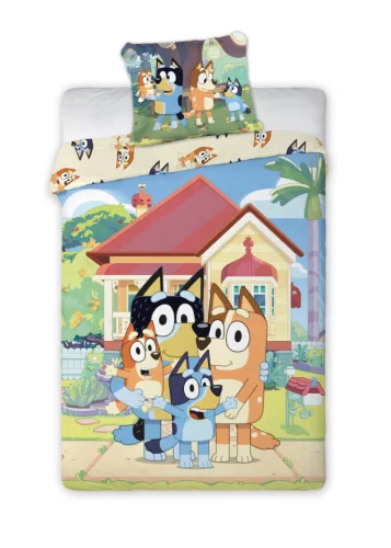 Bluey Family Home ágyneműhuzat 140×200cm, 70×90 cm