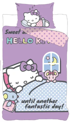 Hello Kitty Another Day gyerek, ovis ágyneműhuzat 100×135 cm, 40×60 cm