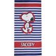 Snoopy Stripes fürdőlepedő, strand törölköző 70x140cm