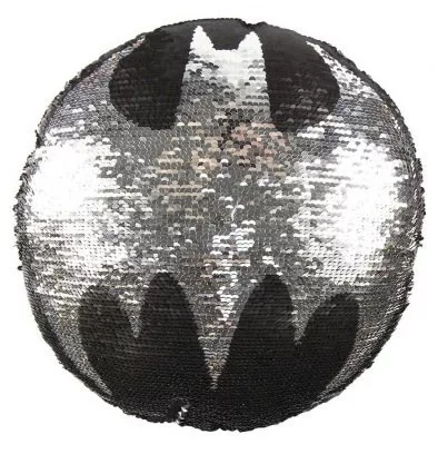 Batman Symbol átfordítható flitteres formapárna 30 cm