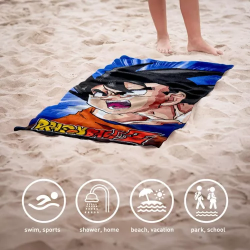 Dragon Ball Energy fürdőlepedő, strand törölköző 70x140cm (Fast Dry)