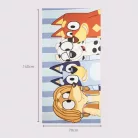 Bluey Happy Moments fürdőlepedő, strand törölköző 70x140cm (Fast Dry)