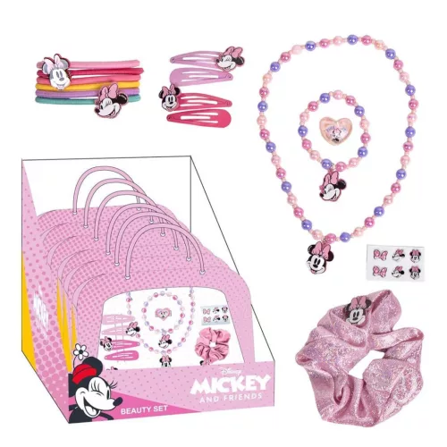 Disney Minnie Pink hajkiegészítő és ékszer szett 15 db-os