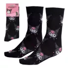 Hello Kitty Kuromi Black felnőtt hosszú szárú zokni 36/43