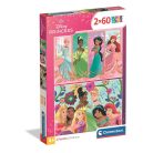 Disney Hercegnők 2x60 db-os puzzle Clementoni