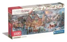 Karácsonyi falu Getting Ready 1000 db-os panorama puzzle Clementoni