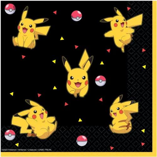 Pokémon Yellow Thunder szalvéta 16 db-os 33x33 cm