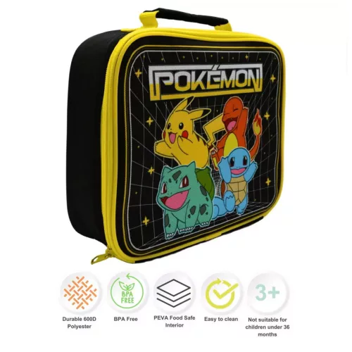 Pokémon Original Team thermo uzsonnás táska, hűtőtáska 23 cm