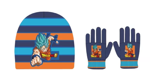 Dragon Ball Saiyan Blue gyerek sapka + kesztyű szett