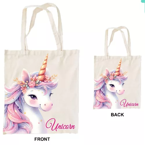 Unikornis Mystic vászontáska, bevásárlótáska 44 cm