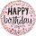 Happy Birthday Pink Confetti mini fólia lufi 19 cm (WP)