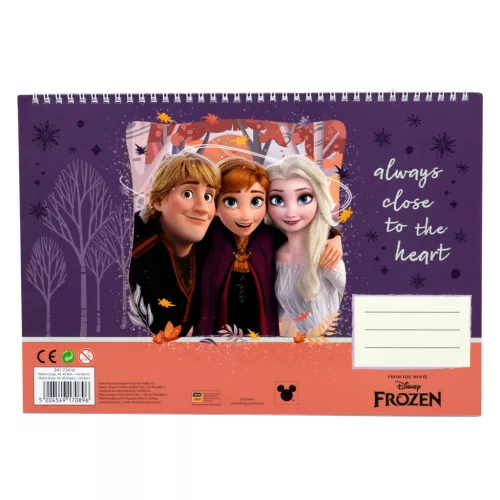 Disney Jégvarázs Heart A/4 spirál vázlatfüzet 40 lapos matricával