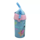 Disney Lilo és Stitch, A csillagkutya Alien 626 műanyag szívószálas kulacs akasztóval 500 ml