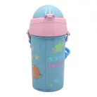 Disney Lilo és Stitch, A csillagkutya Alien 626 műanyag szívószálas kulacs akasztóval 500 ml