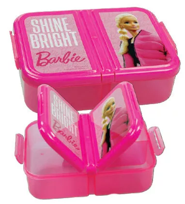 Barbie Shine Bright több rekeszes uzsonnás doboz, szendvicsdoboz