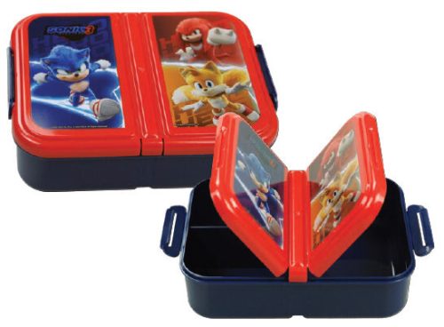 Sonic a sündisznó Hero Trio több rekeszes uzsonnás doboz, szendvicsdoboz