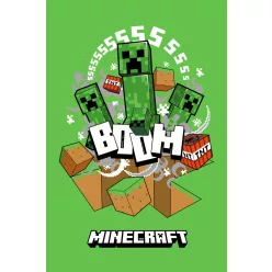 Minecraft Boom Creeper szuper puha polár takaró 100x150cm