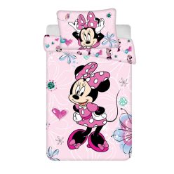   Disney Minnie Flowers gyerek, ovis ágyneműhuzat 100×135cm, 40×60 cm