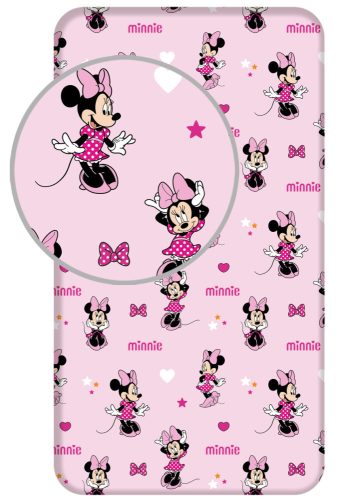 Minnie Pretty in Pink gumis lepedő 90x200 cm