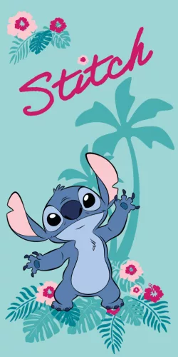Disney Lilo és Stitch, A csillagkutya Hawaii fürdőlepedő, strand törölköző 70x140cm (Fast Dry)