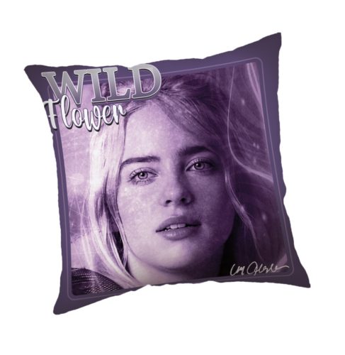 Billie Eilish Wild Flower párna, díszpárna 40x40 cm
