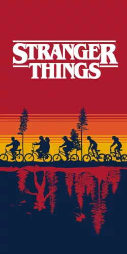 Stranger Things Upside Down fürdőlepedő, strand törölköző 70x140cm