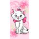Disney Marie Pink Flower fürdőlepedő, strand törölköző  70*140cm