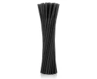 Fekete Black műanyag szívószál 50 db-os