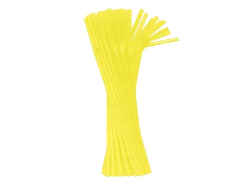 Színes Yellow műanyag szívószál 50 db-os