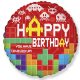 Happy Birthday Bricks fólia lufi 48 cm