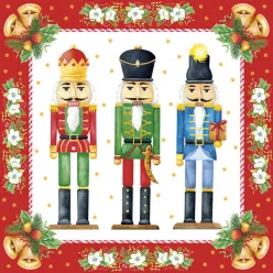   Karácsonyi Watercolour Nutcrackers szalvéta 20 db-os 33x33 cm