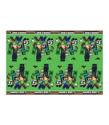 Minecraft Green műanyag asztalterítő 120x180 cm