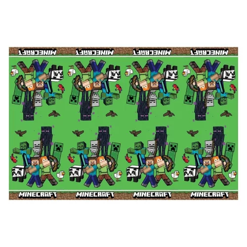 Minecraft Green műanyag asztalterítő 120x180 cm