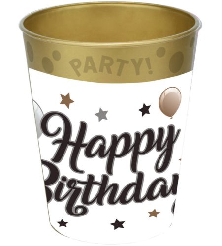 Happy Birthday Milestone pohár, műanyag 250 ml