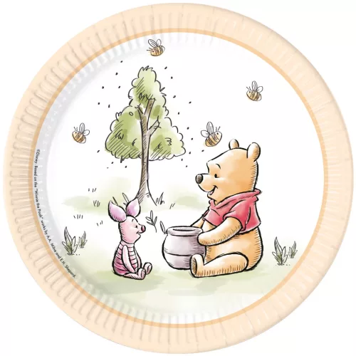Disney Micimackó Loves Nature papírtányér 8 db-os 23 cm FSC