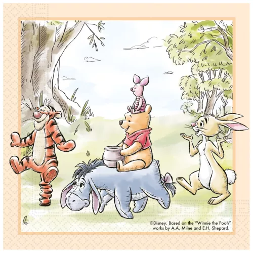 Disney Micimackó Loves Nature szalvéta 20 db-os 33x33 cm FSC