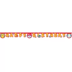 Pokémon Next Generation Happy Birthday felirat 200 cm FSC