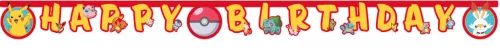 Pokémon Next Generation Happy Birthday felirat 200 cm FSC