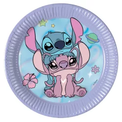   Disney Lilo és Stitch, A csillagkutya Angel Cute papírtányér 8 db-os 20 cm FSC