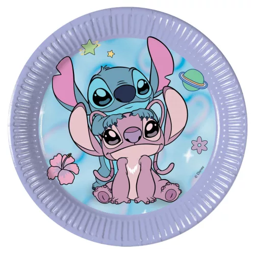 Disney Lilo és Stitch, A csillagkutya Angel Cute papírtányér 8 db-os 20 cm FSC