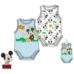  Disney Mickey Zoo baba body, kombidressz ujjatlan 2 db-os szett 12hó (74cm)