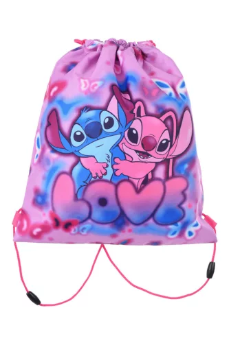 Disney Lilo és Stitch, A csillagkutya Love sporttáska, tornazsák 37 cm