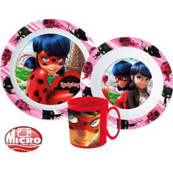   Katicabogár és Fekete macska kalandjai Heroes étkészlet, micro műanyag szett bögrével 350 ml