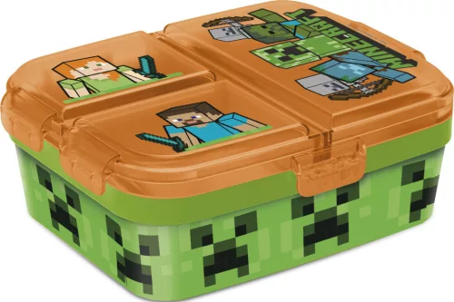Minecraft Battle több rekeszes uzsonnás doboz, szendvicsdoboz XL