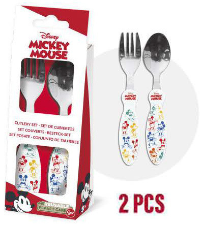 Disney Mickey Fun-Tastic fém evőeszköz készlet - 2 darabos
