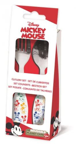 Disney Mickey Fun-Tastic fém evőeszköz készlet - 2 darabos