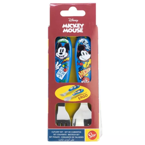 Disney Mickey True Champions fém ergo evőeszköz készlet - 2 darabos