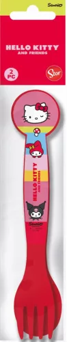 Hello Kitty and Friends műanyag evőeszköz készlet - 2 darabos