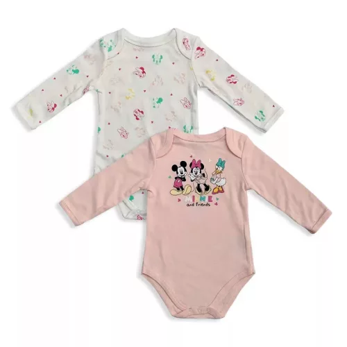 Disney Minnie Friends baba body, kombidressz hosszú ujjú 2 db-os szett 6hó (67cm)